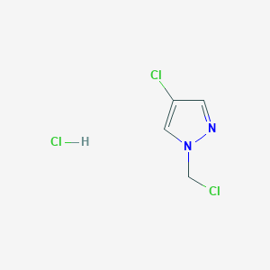 molecular formula C4H5Cl3N2 B3388121 4-chloro-1-(chloromethyl)-1H-pyrazole hydrochloride CAS No. 860807-35-8