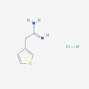 molecular formula C6H9ClN2S B3388125 2-(Thiophen-3-yl)ethanimidamide hydrochloride CAS No. 860815-14-1