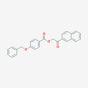 molecular formula C26H20O4 B338814 2-(2-Naphthyl)-2-oxoethyl 4-(benzyloxy)benzoate 