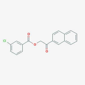 molecular formula C19H13ClO3 B338815 2-(2-Naphthyl)-2-oxoethyl 3-chlorobenzoate 