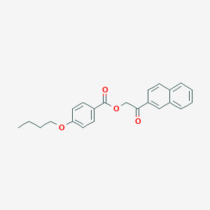 molecular formula C23H22O4 B338818 2-(2-Naphthyl)-2-oxoethyl 4-butoxybenzoate 