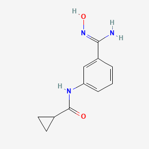 molecular formula C11H13N3O2 B3388182 N-[3-(N'-hydroxycarbamimidoyl)phenyl]cyclopropanecarboxamide CAS No. 863667-98-5