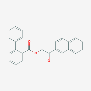 molecular formula C25H18O3 B338819 2-(2-Naphthyl)-2-oxoethyl [1,1'-biphenyl]-2-carboxylate 