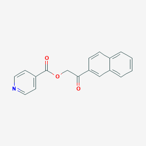 molecular formula C18H13NO3 B338820 2-(2-Naphthyl)-2-oxoethyl isonicotinate 
