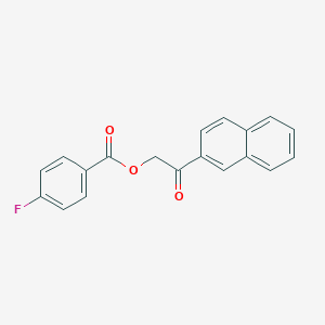 molecular formula C19H13FO3 B338822 2-(2-Naphthyl)-2-oxoethyl 4-fluorobenzoate 