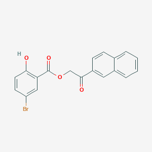 molecular formula C19H13BrO4 B338825 2-(2-Naphthyl)-2-oxoethyl 5-bromo-2-hydroxybenzoate 