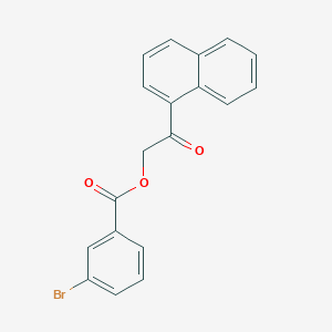 molecular formula C19H13BrO3 B338826 2-(1-Naphthyl)-2-oxoethyl 3-bromobenzoate 