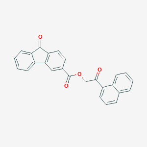 molecular formula C26H16O4 B338827 2-(1-naphthyl)-2-oxoethyl 9-oxo-9H-fluorene-3-carboxylate 