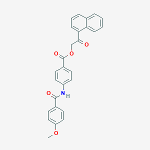 molecular formula C27H21NO5 B338828 2-(1-Naphthyl)-2-oxoethyl 4-[(4-methoxybenzoyl)amino]benzoate 