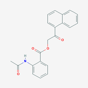molecular formula C21H17NO4 B338829 2-(1-Naphthyl)-2-oxoethyl 2-(acetylamino)benzoate 