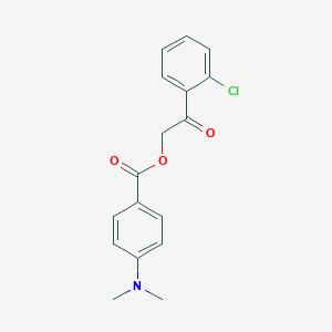 molecular formula C17H16ClNO3 B338833 2-(2-Chlorophenyl)-2-oxoethyl 4-(dimethylamino)benzoate 