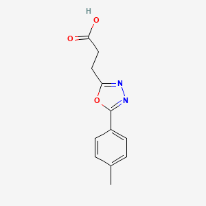 molecular formula C12H12N2O3 B3388359 3-[5-(4-methylphenyl)-1,3,4-oxadiazol-2-yl]propanoic Acid CAS No. 871497-70-0