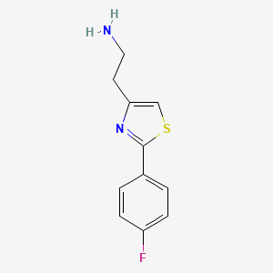 molecular formula C11H11FN2S B3388367 2-[2-(4-Fluorophenyl)-1,3-thiazol-4-yl]ethan-1-amine CAS No. 871689-47-3