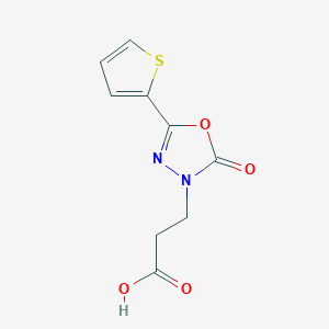 molecular formula C9H8N2O4S B3388377 3-[2-Oxo-5-(thiophen-2-yl)-2,3-dihydro-1,3,4-oxadiazol-3-yl]propanoic acid CAS No. 872107-94-3
