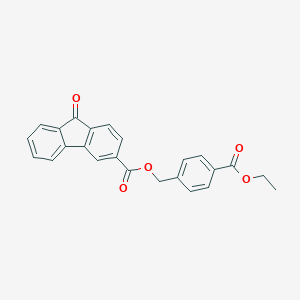 molecular formula C24H18O5 B338840 4-(ethoxycarbonyl)benzyl 9-oxo-9H-fluorene-3-carboxylate 