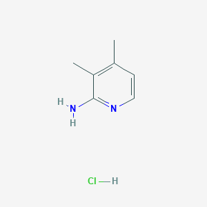 molecular formula C7H11ClN2 B3388400 3,4-Dimethylpyridin-2-amine hydrochloride CAS No. 873-27-8