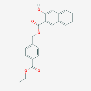 molecular formula C21H18O5 B338841 4-(Ethoxycarbonyl)benzyl 3-hydroxy-2-naphthoate 
