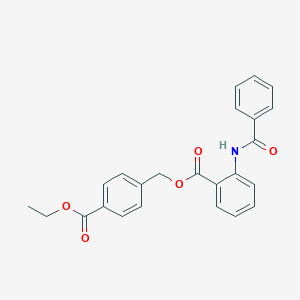 molecular formula C24H21NO5 B338842 4-(Ethoxycarbonyl)benzyl 2-(benzoylamino)benzoate 