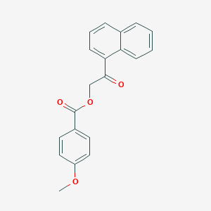 molecular formula C20H16O4 B338844 2-(1-Naphthyl)-2-oxoethyl 4-methoxybenzoate 