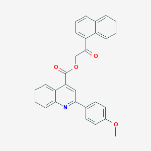 molecular formula C29H21NO4 B338845 2-(1-Naphthyl)-2-oxoethyl 2-(4-methoxyphenyl)-4-quinolinecarboxylate 