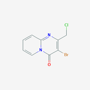 molecular formula C9H6BrClN2O B3388519 3-溴-2-(氯甲基)-4H-吡啶并[1,2-a]嘧啶-4-酮 CAS No. 87779-01-9