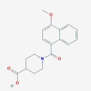 B3388522 1-(4-methoxynaphthalene-1-carbonyl)piperidine-4-carboxylic Acid CAS No. 877825-78-0
