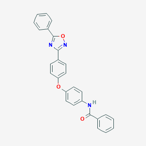 molecular formula C27H19N3O3 B338861 N-{4-[4-(5-phenyl-1,2,4-oxadiazol-3-yl)phenoxy]phenyl}benzamide 