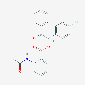 molecular formula C23H18ClNO4 B338862 1-(4-Chlorophenyl)-2-oxo-2-phenylethyl 2-(acetylamino)benzoate 