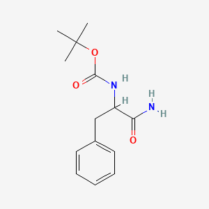 molecular formula C14H20N2O3 B3388652 tert-butyl N-(1-carbamoyl-2-phenylethyl)carbamate CAS No. 88463-18-7