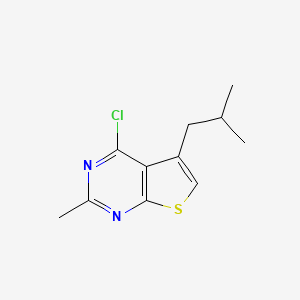molecular formula C11H13ClN2S B3388660 4-Chloro-2-methyl-5-(2-methylpropyl)thieno[2,3-d]pyrimidine CAS No. 885460-89-9
