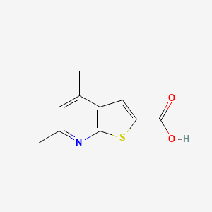 molecular formula C10H9NO2S B3388667 4,6-二甲基噻吩并[2,3-b]吡啶-2-羧酸 CAS No. 885461-14-3