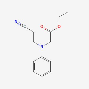 molecular formula C13H16N2O2 B3388705 Ethyl 2-[(2-cyanoethyl)(phenyl)amino]acetate CAS No. 887576-17-2