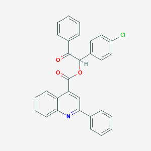 molecular formula C30H20ClNO3 B338871 1-(4-Chlorophenyl)-2-oxo-2-phenylethyl 2-phenyl-4-quinolinecarboxylate 