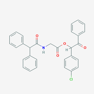 1-(4-Chlorophenyl)-2-oxo-2-phenylethyl [(diphenylacetyl)amino]acetate