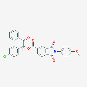 molecular formula C30H20ClNO6 B338879 1-(4-Chlorophenyl)-2-oxo-2-phenylethyl 2-(4-methoxyphenyl)-1,3-dioxo-5-isoindolinecarboxylate 