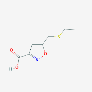 5-[(Ethylsulfanyl)methyl]-1,2-oxazole-3-carboxylic acid