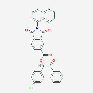 molecular formula C33H20ClNO5 B338880 1-(4-Chlorophenyl)-2-oxo-2-phenylethyl 2-(1-naphthyl)-1,3-dioxo-5-isoindolinecarboxylate 