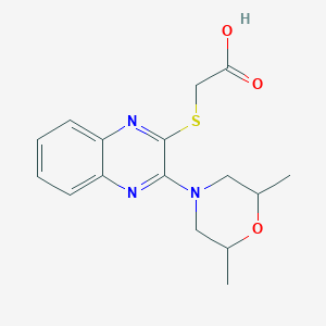 2-{[3-(2,6-Dimethylmorpholin-4-yl)quinoxalin-2-yl]sulfanyl}acetic acid