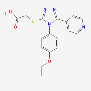 molecular formula C17H16N4O3S B3388812 2-{[4-(4-ethoxyphenyl)-5-(pyridin-4-yl)-4H-1,2,4-triazol-3-yl]sulfanyl}acetic acid CAS No. 893725-83-2