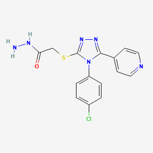 2-{[4-(4-chlorophenyl)-5-(pyridin-4-yl)-4H-1,2,4-triazol-3-yl]sulfanyl}acetohydrazide