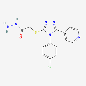 molecular formula C15H13ClN6OS B3388833 2-{[4-(4-chlorophenyl)-5-(pyridin-4-yl)-4H-1,2,4-triazol-3-yl]sulfanyl}acetohydrazide CAS No. 893727-15-6