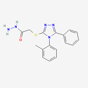 2-{[4-(2-methylphenyl)-5-phenyl-4H-1,2,4-triazol-3-yl]sulfanyl}acetohydrazide