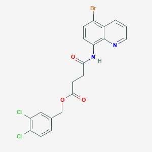 molecular formula C20H15BrCl2N2O3 B338888 3,4-Dichlorobenzyl4-[(5-bromo-8-quinolinyl)amino]-4-oxobutanoate 