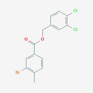 molecular formula C15H11BrCl2O2 B338889 3,4-Dichlorobenzyl 3-bromo-4-methylbenzoate 