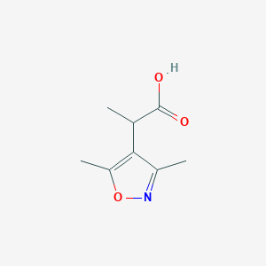 molecular formula C8H11NO3 B3388899 2-(Dimethyl-1,2-oxazol-4-yl)propanoic acid CAS No. 897008-27-4