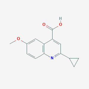 molecular formula C14H13NO3 B3388912 2-Cyclopropyl-6-methoxyquinoline-4-carboxylic acid CAS No. 897565-71-8
