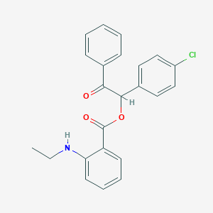 molecular formula C23H20ClNO3 B338894 1-(4-Chlorophenyl)-2-oxo-2-phenylethyl 2-(ethylamino)benzoate 