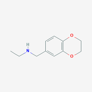 molecular formula C11H15NO2 B3388963 N-((2,3-Dihydrobenzo[b][1,4]dioxin-6-yl)methyl)ethanamine CAS No. 900640-65-5