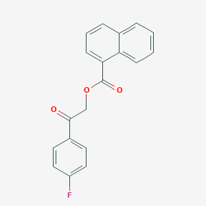 molecular formula C19H13FO3 B338906 2-(4-Fluorophenyl)-2-oxoethyl 1-naphthoate 