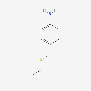 molecular formula C9H13NS B3389065 4-[(Ethylsulfanyl)methyl]aniline CAS No. 90648-06-9